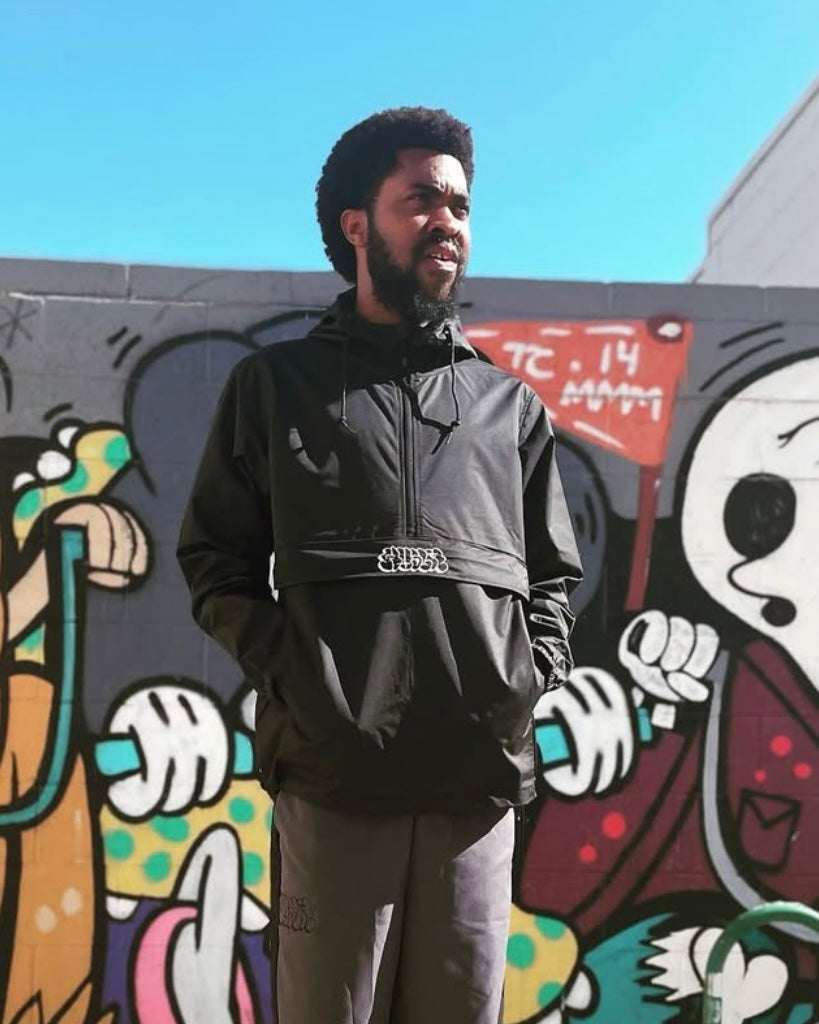 Hollow Logo Quarter-Zip Jacket