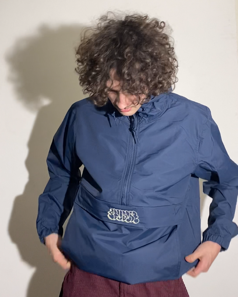 Hollow Logo Quarter-Zip Jacket