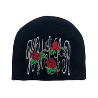 Roses & Barbed Wire Skully Beanie [Black]