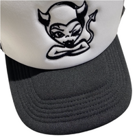 Devil Trucker Hat [Black/White]