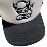 Devil Trucker Hat [Black/White]