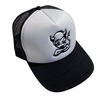 Devil Trucker Hat [Black/White]