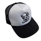 Devil Trucker Hat [Black/White]