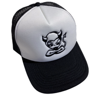 Devil Trucker Hat [Black/White]
