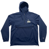 Grave Logo Quarter-Zip Jacket [Navy Blue]