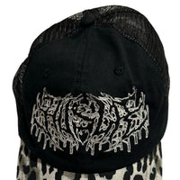 Metal Outline Trucker Hat [Snow Leopard/Black]