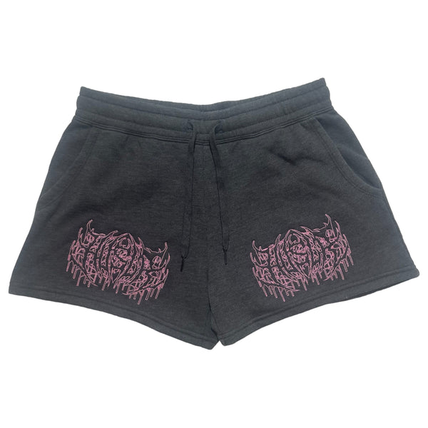 Double Metal Outline Logo Women's Shorts [Charcoal]