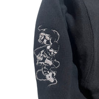 Skull Sleeves Hoodie [Black]