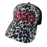 Metal Outline Trucker Hat [Snow Leopard]