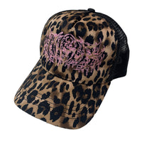 Metal Outline Trucker Hat [Leopard]