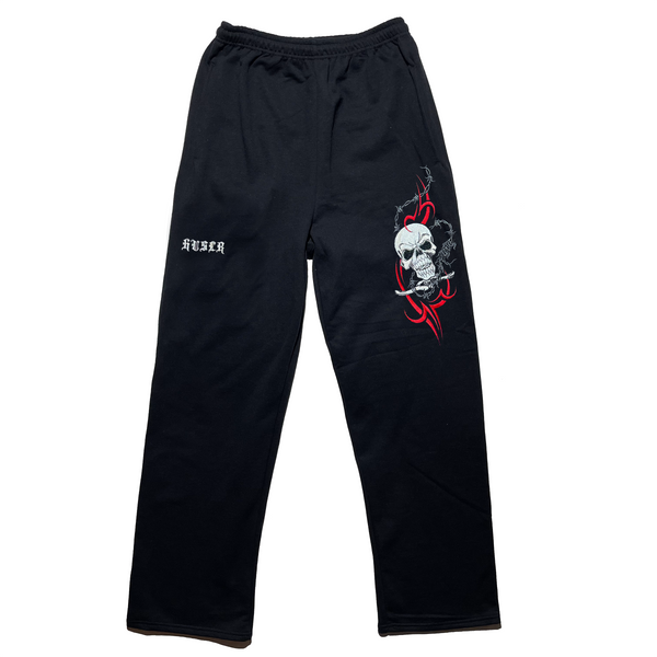 Skull & Wire Sweats [Black]