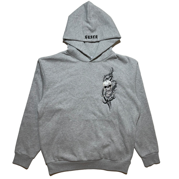 Skull & Wire Heavyweight Hoodie [Grey]