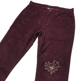 Corduroy Heart Web Pants [Maroon]