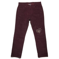 Corduroy Heart Web Pants [Maroon]