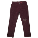 Corduroy Heart Web Pants [Maroon]