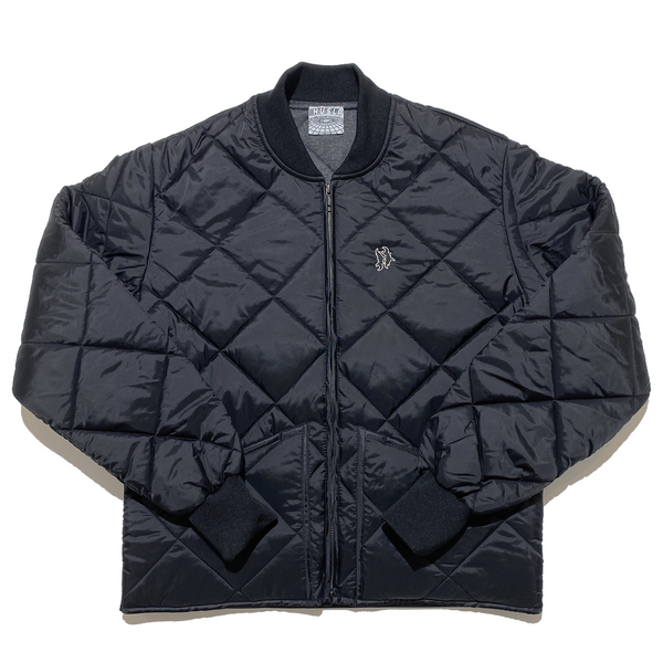 Diamond Quilted Nylon Jacket [Black]