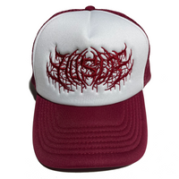 Metal Trucker Hat [White/Maroon]