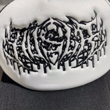 Metal Outline Trucker Hat [White/Black]