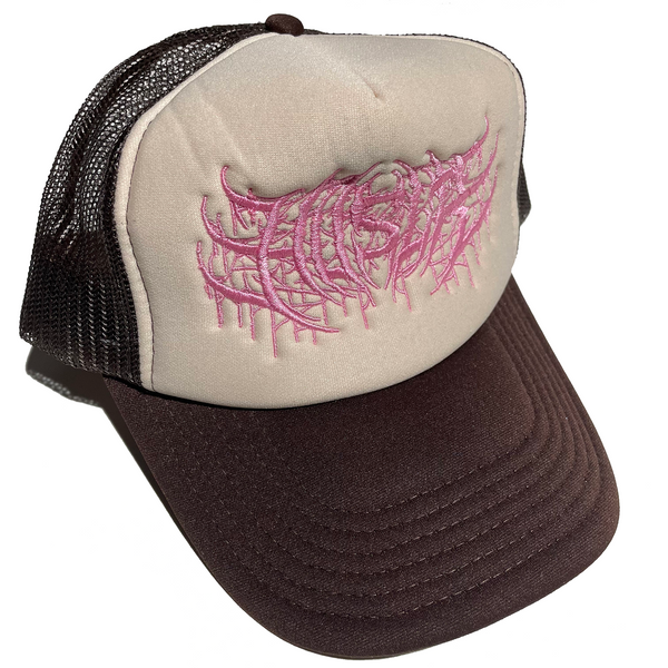 Metal Trucker Hat [Pink/Brown]