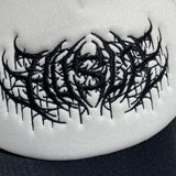 Metal Trucker Hat [White/Black]