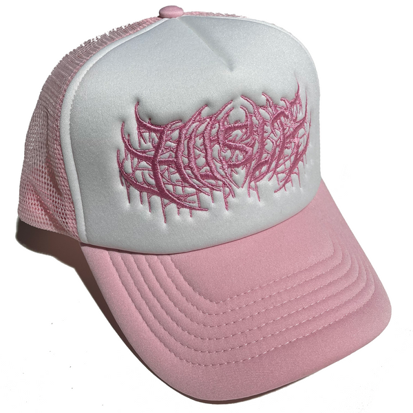 Metal Trucker Hat [White/Pink]