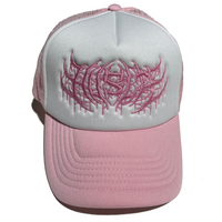 Metal Trucker Hat [White/Pink]
