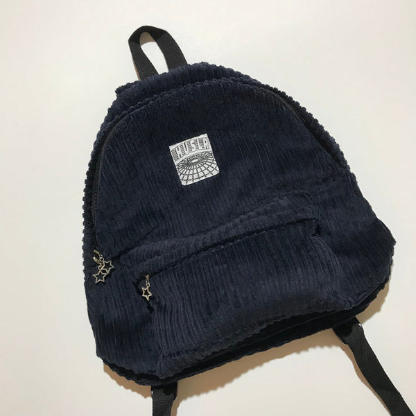 Corduroy Backpack [Navy]