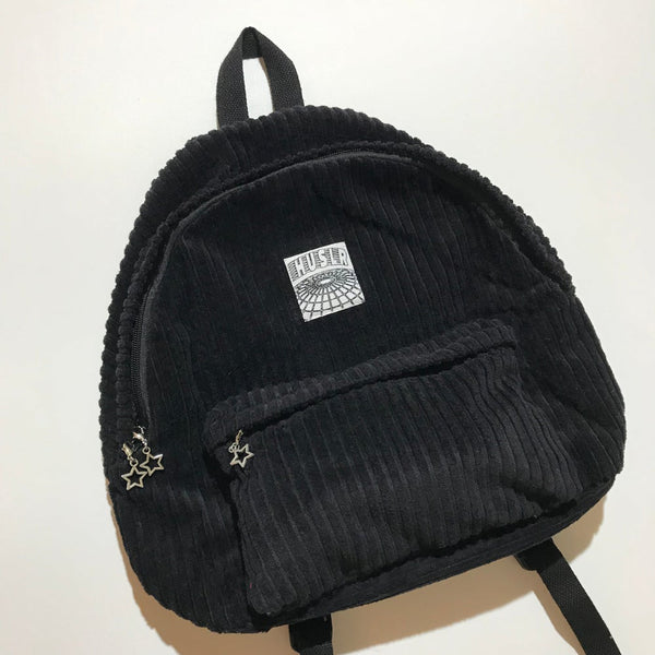 Corduroy Backpack [Black]