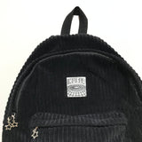 Corduroy Backpack [Black]