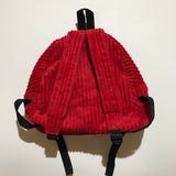 Corduroy Backpack [Red]