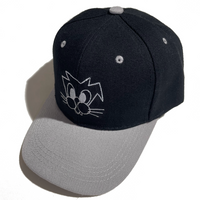 Cat Two Tone Hat [Silver/Black]
