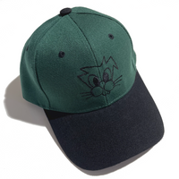 Cat Two Tone Hat [Black/Green]