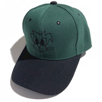 Cat Two Tone Hat [Black/Green]