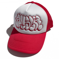 Hollow Trucker Hat [White/Red]
