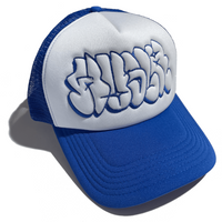 Hollow Trucker Hat [White/Blue]