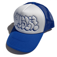 Tag Trucker Hat [White/Blue]