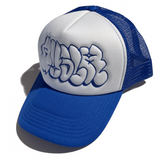 Hollow Trucker Hat [White/Blue]