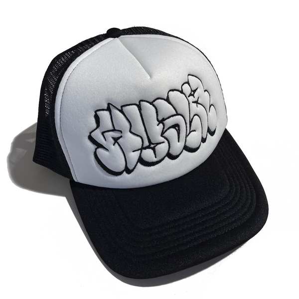 Tag Trucker Hat [White/Black]