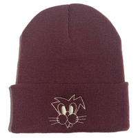 Cat Beanie [Maroon]