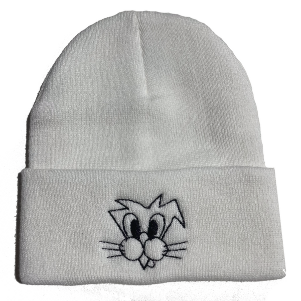 Cat Beanie [White] – HUSLR