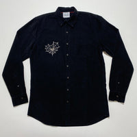 Corduroy Web Button Up [Black]