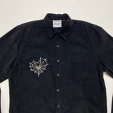 Corduroy Web Button Up [Black]