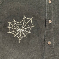 Corduroy Web Button Up [Black]