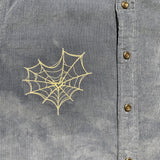 Corduroy Web Button Up [Blue]