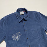 Corduroy Web Button Up [Blue]