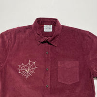 Corduroy Web Button Up [Red]
