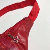 Leather Crossbody Bag [Red]
