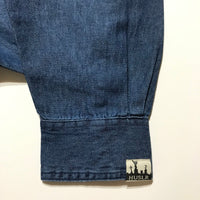 Denim Button Up [Dark Blue]