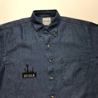 Denim Button Up [Dark Blue]