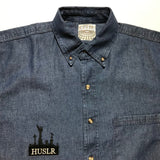 Denim Button Up [Dark Blue]